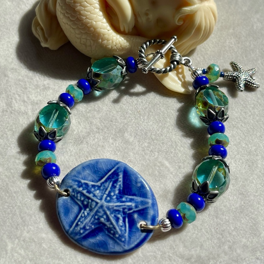 Artisan Ceramic Starfish Bracelet